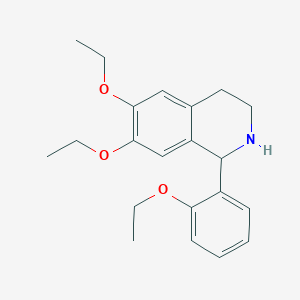 molecular formula C21H27NO3 B11508937 6,7-Diethoxy-1-(2-ethoxyphenyl)-1,2,3,4-tetrahydroisoquinoline 