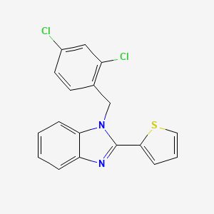 molecular formula C18H12Cl2N2S B11508939 1-(2,4-dichlorobenzyl)-2-(thiophen-2-yl)-1H-benzimidazole 