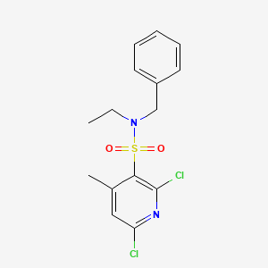 molecular formula C15H16Cl2N2O2S B11508974 N-benzyl-2,6-dichloro-N-ethyl-4-methylpyridine-3-sulfonamide 