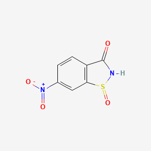 molecular formula C7H4N2O4S B11508975 6-nitro-1,2-benzothiazol-3(2H)-one 1-oxide 