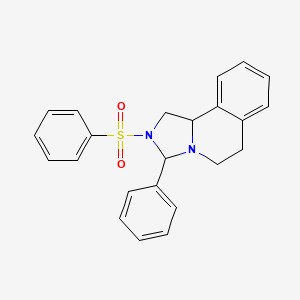 3-Phenyl-2-(phenylsulfonyl)-1,2,3,5,6,10b-hexahydroimidazo[5,1-a]isoquinoline