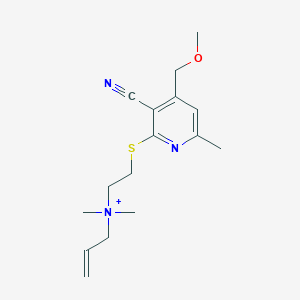 molecular formula C16H24N3OS+ B11508993 N-(2-{[3-cyano-4-(methoxymethyl)-6-methylpyridin-2-yl]sulfanyl}ethyl)-N,N-dimethylprop-2-en-1-aminium 