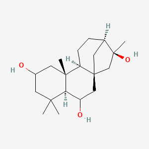 molecular formula C20H34O3 B1150902 (1S,4S,9R,10S,13R,14S)-5,5,9,14-Tetramethyltetracyclo[11.2.1.01,10.04,9]hexadecane-3,7,14-triol CAS No. 41530-90-9