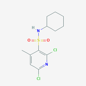 molecular formula C12H16Cl2N2O2S B11509020 2,6-dichloro-N-cyclohexyl-4-methylpyridine-3-sulfonamide 