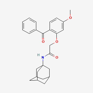 molecular formula C26H29NO4 B11509065 N-(Adamantan-1-YL)-2-(2-benzoyl-5-methoxyphenoxy)acetamide 