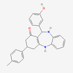 11-(3-hydroxyphenyl)-3-(4-methylphenyl)-2,3,4,5,10,11-hexahydro-1H-dibenzo[b,e][1,4]diazepin-1-one