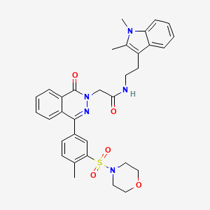 N-[2-(1,2-dimethyl-1H-indol-3-yl)ethyl]-2-{4-[4-methyl-3-(morpholin-4-ylsulfonyl)phenyl]-1-oxophthalazin-2(1H)-yl}acetamide