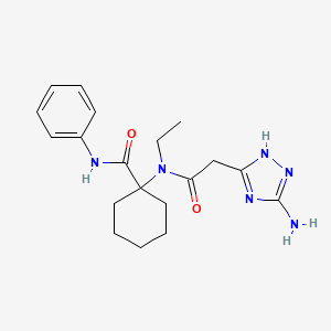 1-[[(3-amino-1H-1,2,4-triazol-5-yl)acetyl](ethyl)amino]-N-phenylcyclohexanecarboxamide