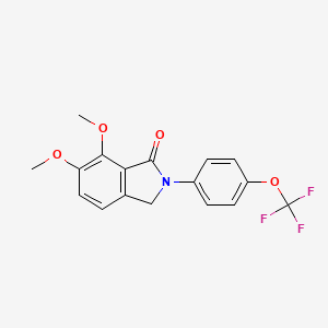 6,7-dimethoxy-2-[4-(trifluoromethoxy)phenyl]-2,3-dihydro-1H-isoindol-1-one