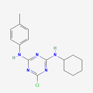 6-chloro-N-cyclohexyl-N'-(4-methylphenyl)-1,3,5-triazine-2,4-diamine