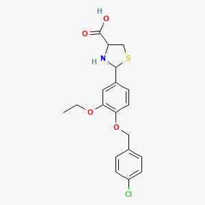 2-{4-[(4-Chlorobenzyl)oxy]-3-ethoxyphenyl}-1,3-thiazolidine-4-carboxylic acid