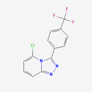 molecular formula C13H7ClF3N3 B11509245 5-Chloro-3-[4-(trifluoromethyl)phenyl]-[1,2,4]triazolo[4,3-a]pyridine 