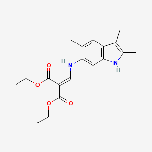 diethyl {[(2,3,5-trimethyl-1H-indol-6-yl)amino]methylidene}propanedioate