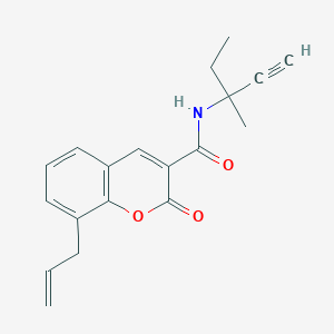 N-(3-methylpent-1-yn-3-yl)-2-oxo-8-(prop-2-en-1-yl)-2H-chromene-3-carboxamide