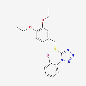 5-[(3,4-diethoxybenzyl)sulfanyl]-1-(2-fluorophenyl)-1H-tetrazole