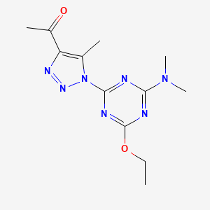 1-{1-[4-(dimethylamino)-6-ethoxy-1,3,5-triazin-2-yl]-5-methyl-1H-1,2,3-triazol-4-yl}ethanone