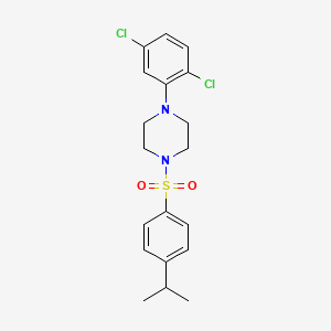 molecular formula C19H22Cl2N2O2S B11509346 1-(2,5-Dichlorophenyl)-4-[(4-isopropylphenyl)sulfonyl]piperazine 