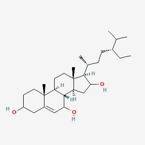 molecular formula C29H50O3 B1150938 3,7,16-Trihydroxystigmast-5-ene CAS No. 289056-24-2