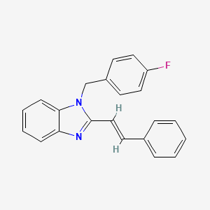 molecular formula C22H17FN2 B11509390 1-(4-fluorobenzyl)-2-[(E)-2-phenylethenyl]-1H-benzimidazole 