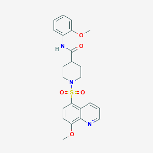 N-(2-methoxyphenyl)-1-[(8-methoxyquinolin-5-yl)sulfonyl]piperidine-4-carboxamide