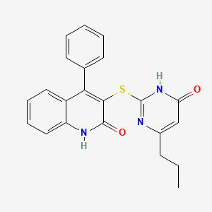 2-[(2-hydroxy-4-phenylquinolin-3-yl)sulfanyl]-6-propylpyrimidin-4(3H)-one