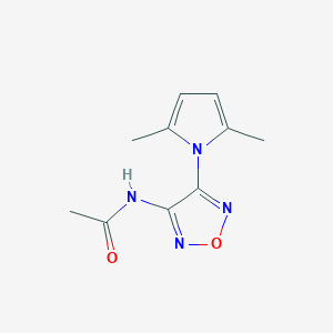 molecular formula C10H12N4O2 B11509452 N-[4-(2,5-dimethyl-1H-pyrrol-1-yl)-1,2,5-oxadiazol-3-yl]acetamide 