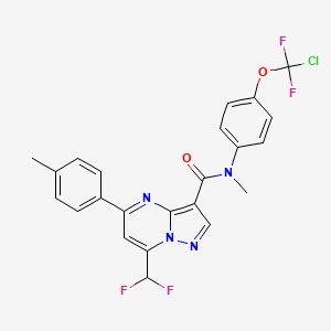 N-{4-[chloro(difluoro)methoxy]phenyl}-7-(difluoromethyl)-N-methyl-5-(4-methylphenyl)pyrazolo[1,5-a]pyrimidine-3-carboxamide