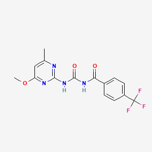 N-[(4-methoxy-6-methylpyrimidin-2-yl)carbamoyl]-4-(trifluoromethyl)benzamide