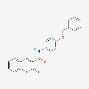 molecular formula C23H17NO4 B11509482 N-[4-(benzyloxy)phenyl]-2-oxo-2H-chromene-3-carboxamide 