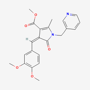 methyl (4Z)-4-(3,4-dimethoxybenzylidene)-2-methyl-5-oxo-1-(pyridin-3-ylmethyl)-4,5-dihydro-1H-pyrrole-3-carboxylate