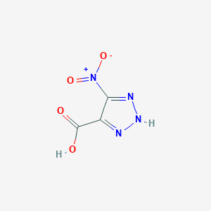molecular formula C3H2N4O4 B115095 5-nitro-2H-1,2,3-triazole-4-carboxylic acid CAS No. 145769-54-6