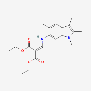 diethyl {[(1,2,3,5-tetramethyl-1H-indol-6-yl)amino]methylidene}propanedioate