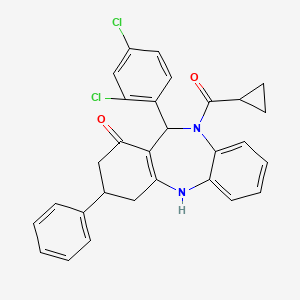 10-(cyclopropylcarbonyl)-11-(2,4-dichlorophenyl)-3-phenyl-2,3,4,5,10,11-hexahydro-1H-dibenzo[b,e][1,4]diazepin-1-one