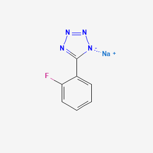 molecular formula C₇H₄FN₄Na B1150954 Sodium;5-(2-fluorophenyl)-1,2,3-triaza-4-azanidacyclopenta-2,5-diene 