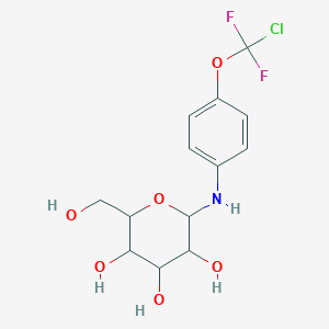 molecular formula C13H16ClF2NO6 B11509547 N-{4-[chloro(difluoro)methoxy]phenyl}hexopyranosylamine 