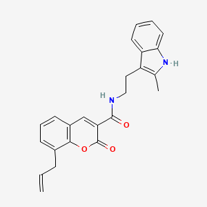 N-[2-(2-methyl-1H-indol-3-yl)ethyl]-2-oxo-8-(prop-2-en-1-yl)-2H-chromene-3-carboxamide