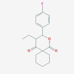 4-Ethyl-3-(4-fluorophenyl)-2-oxaspiro[5.5]undecane-1,5-dione