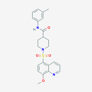 1-[(8-methoxyquinolin-5-yl)sulfonyl]-N-(3-methylphenyl)piperidine-4-carboxamide