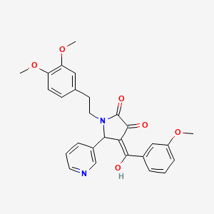 1-[2-(3,4-dimethoxyphenyl)ethyl]-3-hydroxy-4-[(3-methoxyphenyl)carbonyl]-5-(pyridin-3-yl)-1,5-dihydro-2H-pyrrol-2-one