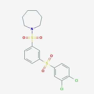 1-({3-[(3,4-Dichlorophenyl)sulfonyl]phenyl}sulfonyl)azepane