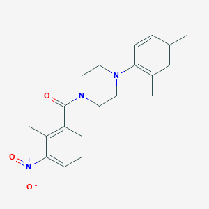 molecular formula C20H23N3O3 B11509620 [4-(2,4-Dimethylphenyl)piperazin-1-yl](2-methyl-3-nitrophenyl)methanone 