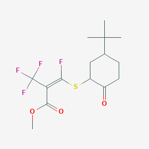 methyl (2E)-3-[(5-tert-butyl-2-oxocyclohexyl)sulfanyl]-3-fluoro-2-(trifluoromethyl)prop-2-enoate