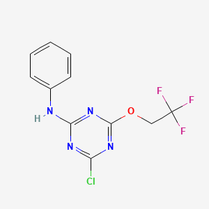 4-chloro-N-phenyl-6-(2,2,2-trifluoroethoxy)-1,3,5-triazin-2-amine