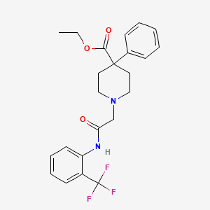 4-Phenyl-1-[(2-trifluoromethyl-phenylcarbamoyl)-methyl]-piperidine-4-carboxylic acid ethyl ester