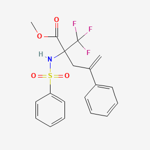 Methyl 4-phenyl-2-[(phenylsulfonyl)amino]-2-(trifluoromethyl)pent-4-enoate