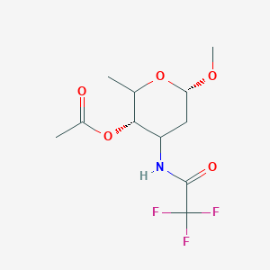 [(3S,6S)-6-methoxy-2-methyl-4-[(2,2,2-trifluoroacetyl)amino]oxan-3-yl] acetate