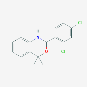 molecular formula C16H15Cl2NO B11509720 2-(2,4-dichlorophenyl)-4,4-dimethyl-1,4-dihydro-2H-3,1-benzoxazine 