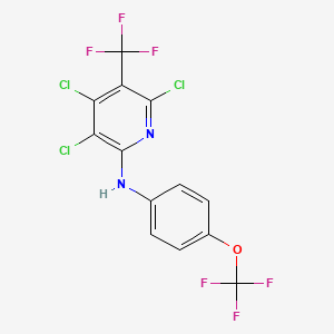 3,4,6-trichloro-N-[4-(trifluoromethoxy)phenyl]-5-(trifluoromethyl)pyridin-2-amine