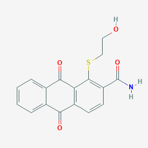 1-[(2-Hydroxyethyl)sulfanyl]-9,10-dioxo-9,10-dihydroanthracene-2-carboxamide