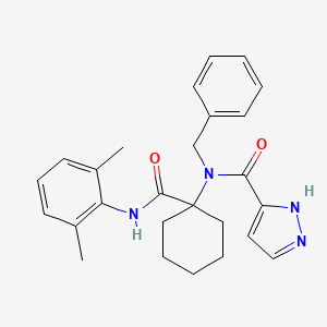 N-benzyl-N-{1-[(2,6-dimethylphenyl)carbamoyl]cyclohexyl}-1H-pyrazole-3-carboxamide